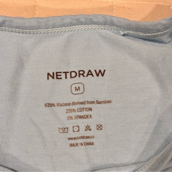 Netdraw Set of 2 Men's Curved Hem Bamboo T-Shirt Light Blue Light Gray Medium - Picture 7 of 11